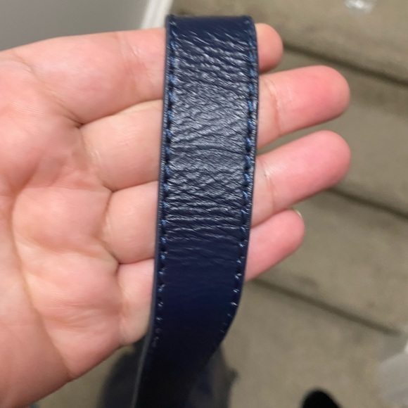 Jack French London Navy Leather Shoulder Bag - Picture 7 of 8